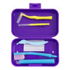 Orthodontic bracket care set with wax, purple